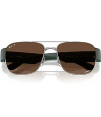 Ray-Ban Men's RB3756 56mm Polarized Square Sunglasses