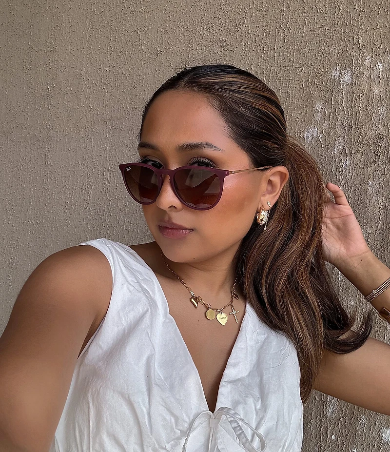 Ray-Ban Women's RB4171 Erika 54mm Round Sunglasses