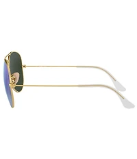 Ray-Ban Mirrored Aviator Unisex Sunglasses