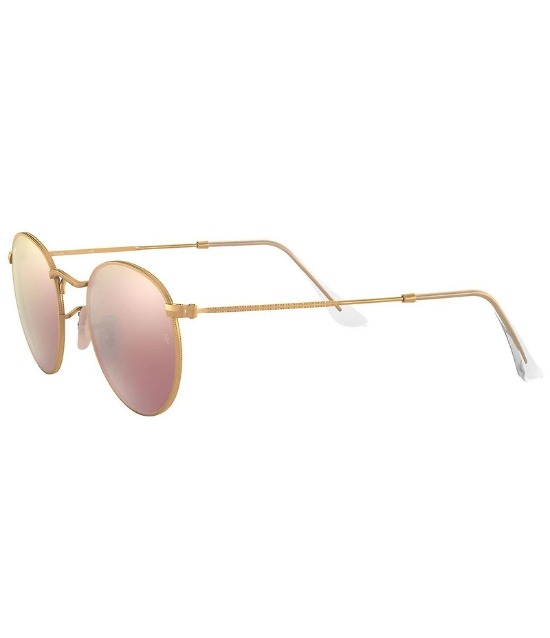 Ray-Ban Round Pink Mirrored Lens 53mm Sunglasses