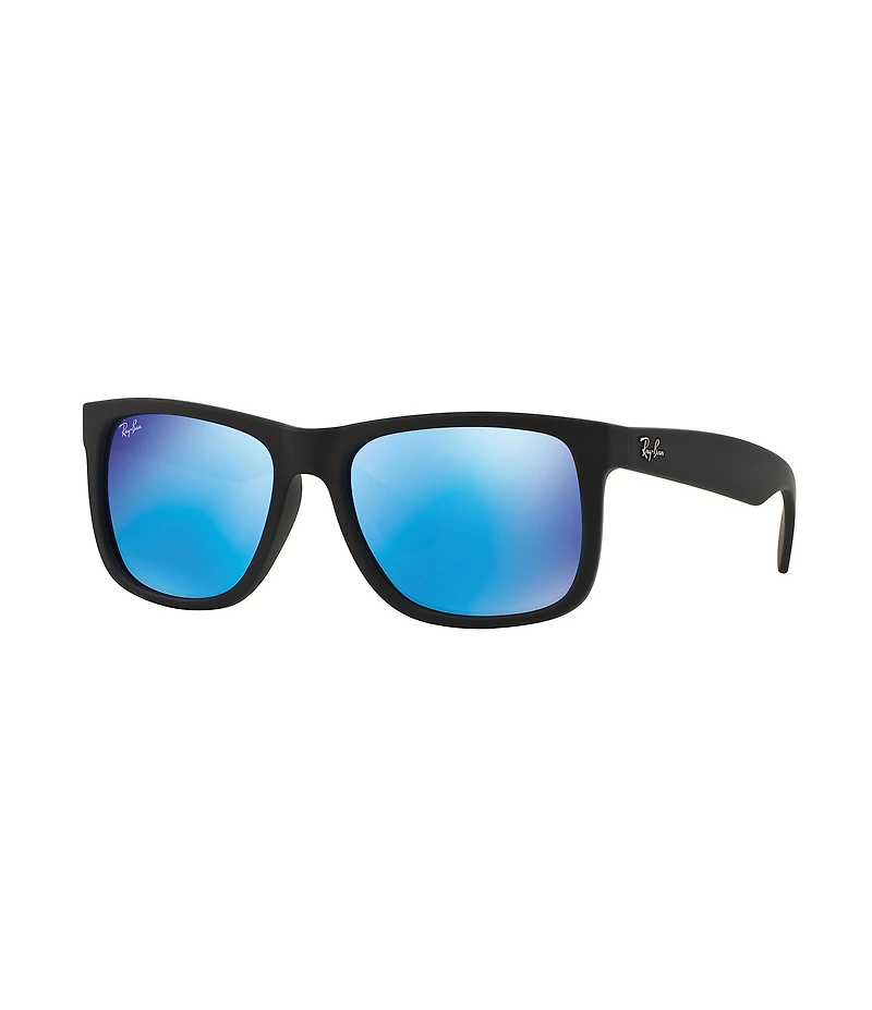 Ray-Ban Unisex Rubber Justin UVA/UVB Protection Flash Mirror Square Sunglasses