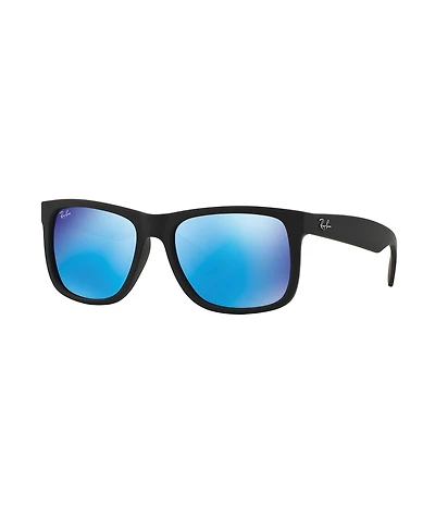 Ray-Ban Unisex Rubber Justin UVA/UVB Protection Flash Mirror Square Sunglasses