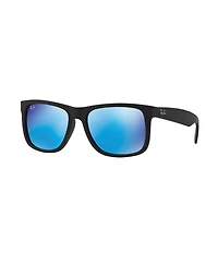 Ray-Ban Unisex Rubber Justin UVA/UVB Protection Flash Mirror Square Sunglasses