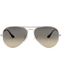 Ray-Ban Unisex 0RB3025 55mm Silver Frame Aviator Sunglasses