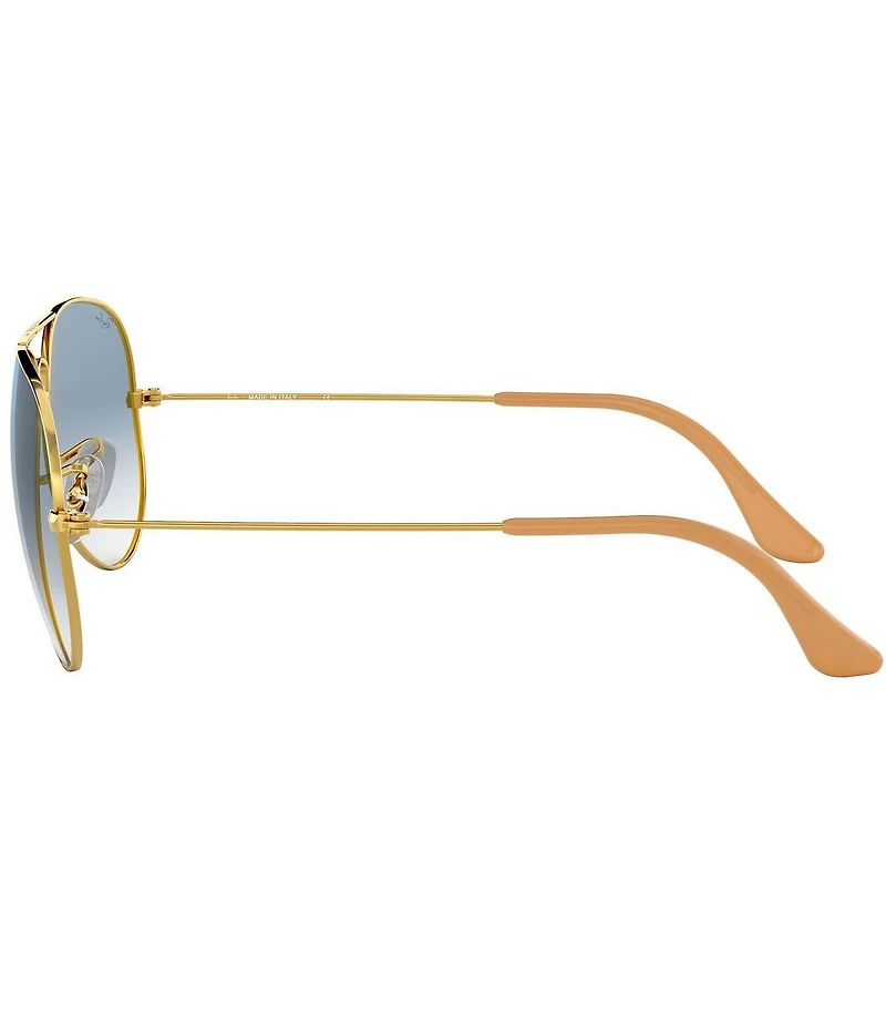 Ray-Ban Unisex 0RB3025 55mm Gold Frame Aviator Sunglasses