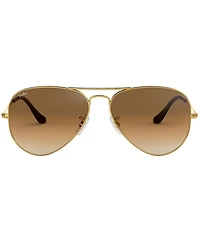 Ray-Ban Unisex 0RB3025 55mm Gold Frame Aviator Sunglasses