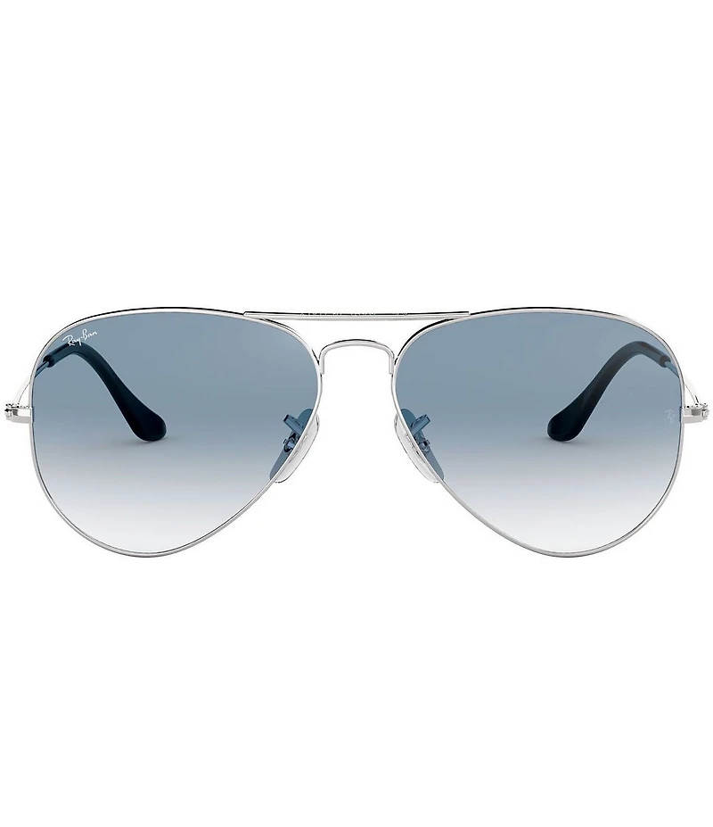 Ray-Ban Unisex 0RB3025 55mm Silver Frame Aviator Sunglasses