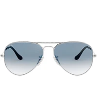 Ray-Ban Unisex 0RB3025 55mm Silver Frame Aviator Sunglasses