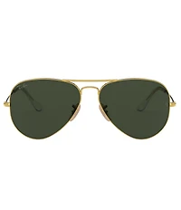 Ray-Ban Unisex 0RB3025 58mm Gold Frame Aviator Sunglasses