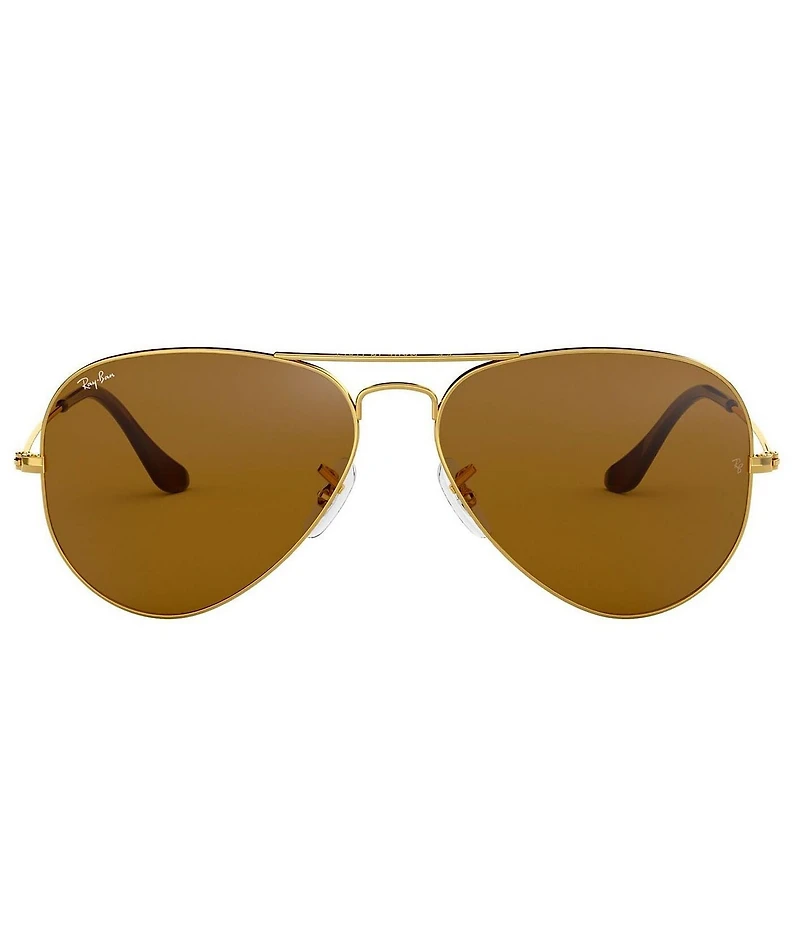 Ray-Ban Unisex 0RB3025 58mm Gold Frame Aviator Sunglasses