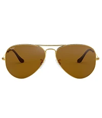 Ray-Ban Unisex 0RB3025 58mm Gold Frame Aviator Sunglasses