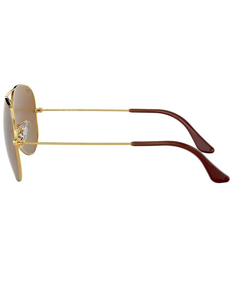 Ray-Ban Unisex 0RB3025 58mm Gold Frame Aviator Sunglasses