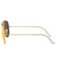 Ray-Ban Unisex 0RB3025 58mm Polarized Mirrored Aviator Sunglasses