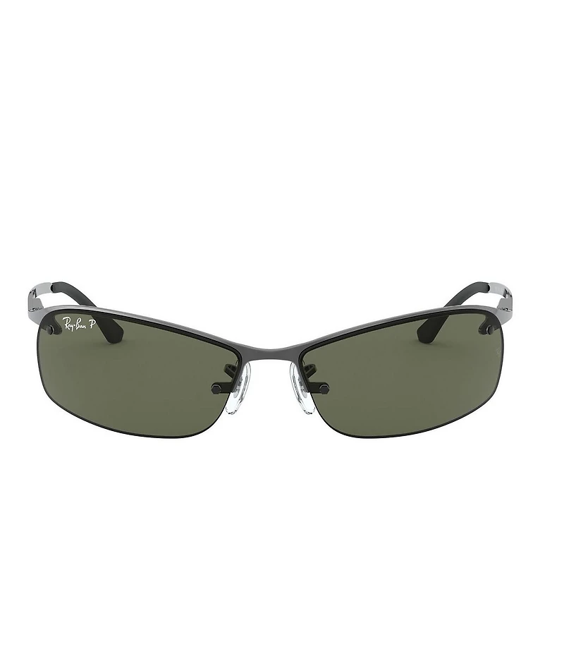 Ray-Ban Unisex 0RB3183 63mm Polarized Rectangle Sunglasses