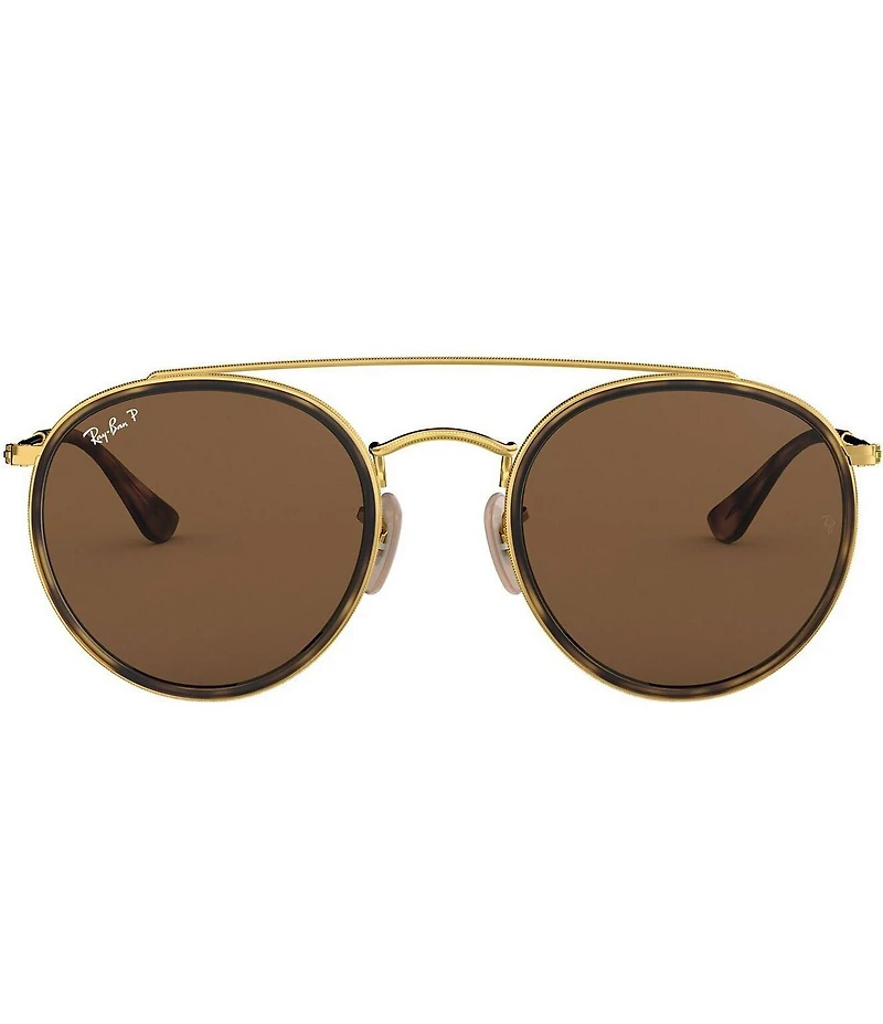 Ray-Ban Unisex 0RB3647N 51mm Havana Round Polarized Sunglasses