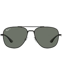 Ray-Ban Unisex 0RB3683 56mm Aviator Polarized Sunglasses