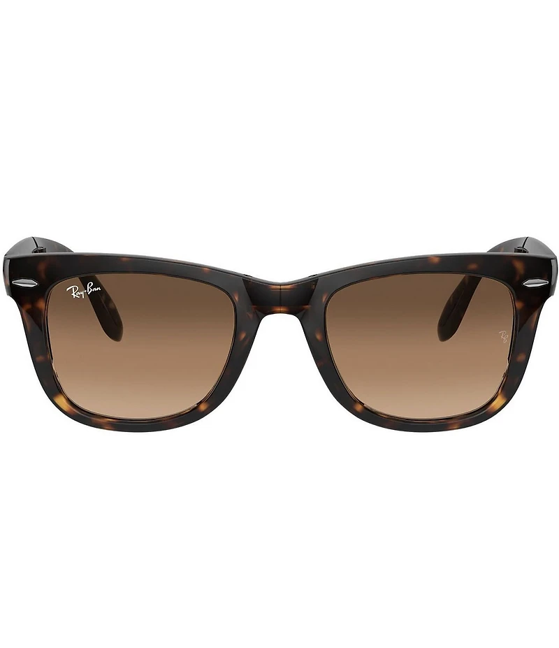 Ray-Ban Unisex Folding Wayfarer RB4105 54mm Tortoise Square Sunglasses