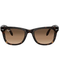 Ray-Ban Unisex Folding Wayfarer RB4105 54mm Tortoise Square Sunglasses