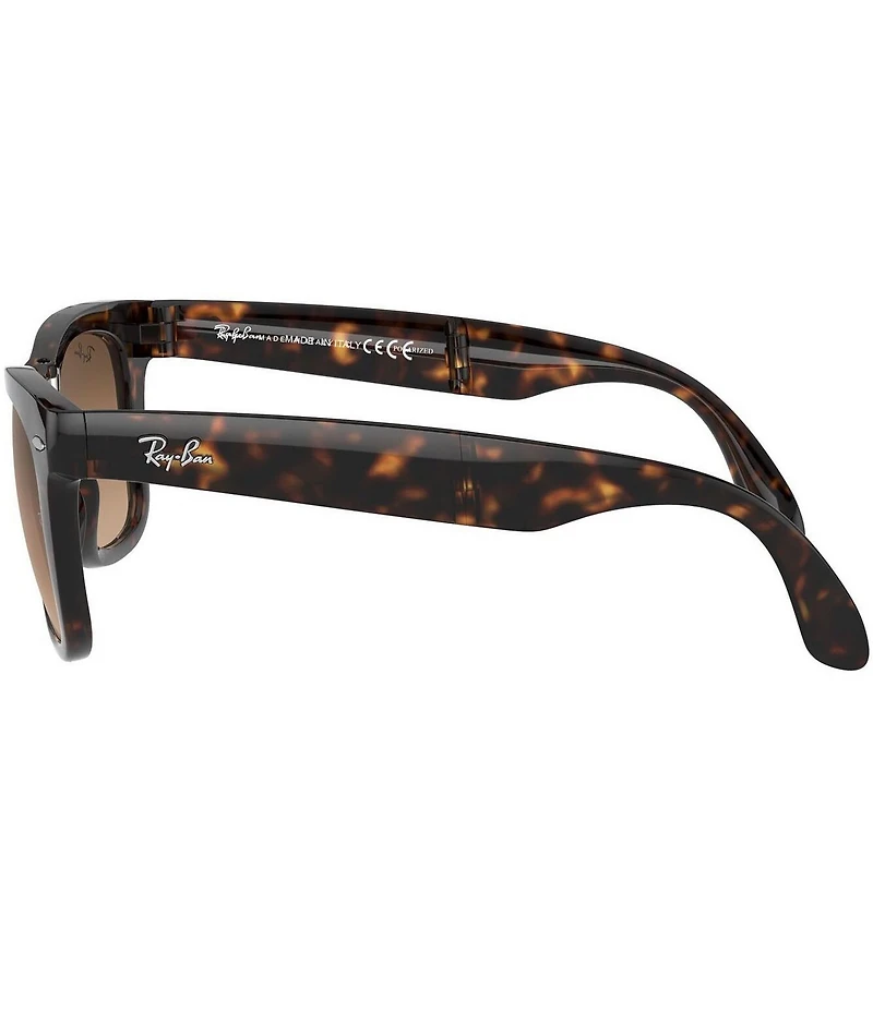Ray-Ban Unisex Folding Wayfarer RB4105 54mm Tortoise Square Sunglasses