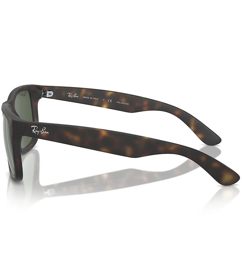 Ray-Ban Unisex Justin RB4165 55mm Havana Polarized Rectangle Sunglasses