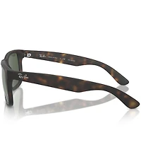 Ray-Ban Unisex Justin RB4165 55mm Havana Polarized Rectangle Sunglasses