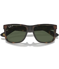 Ray-Ban Unisex Justin RB4165 55mm Havana Polarized Rectangle Sunglasses