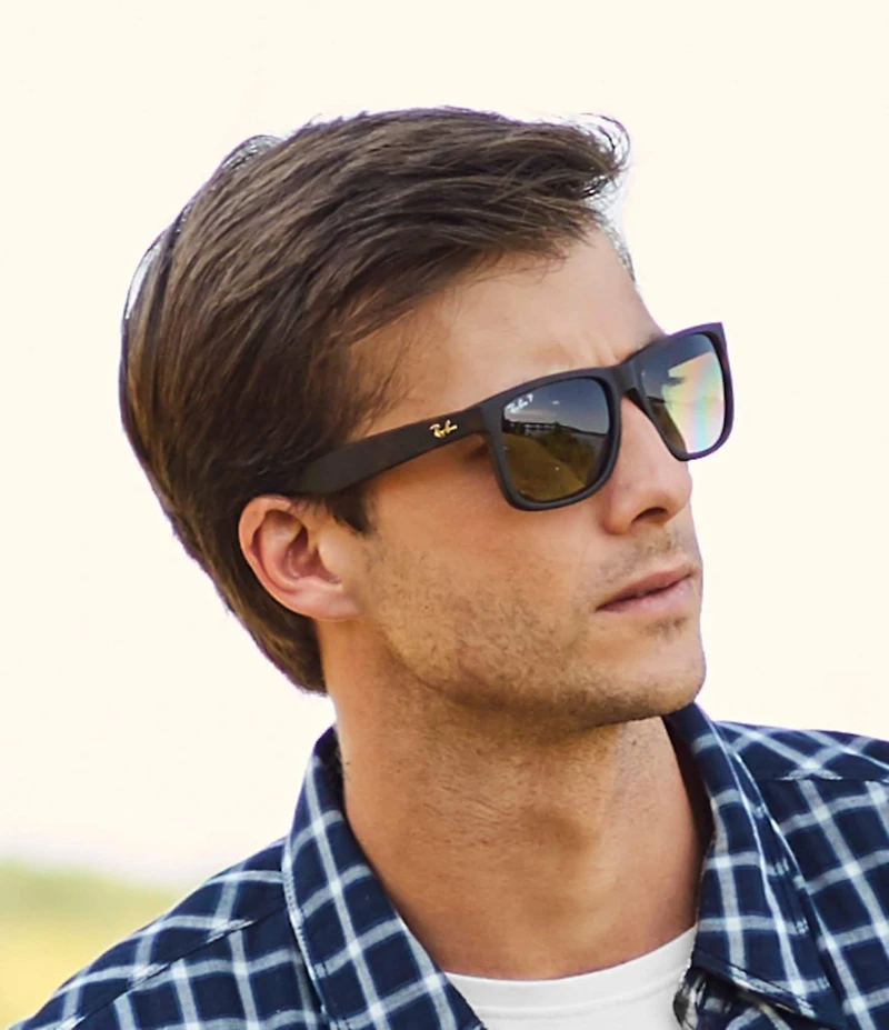 Ray-Ban Unisex Justin Tortoise Polarized Square Sunglasses