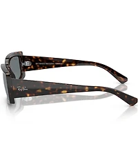 Ray-Ban Unisex Kiliane RB4395 54mm Havana Rectangle Sunglasses