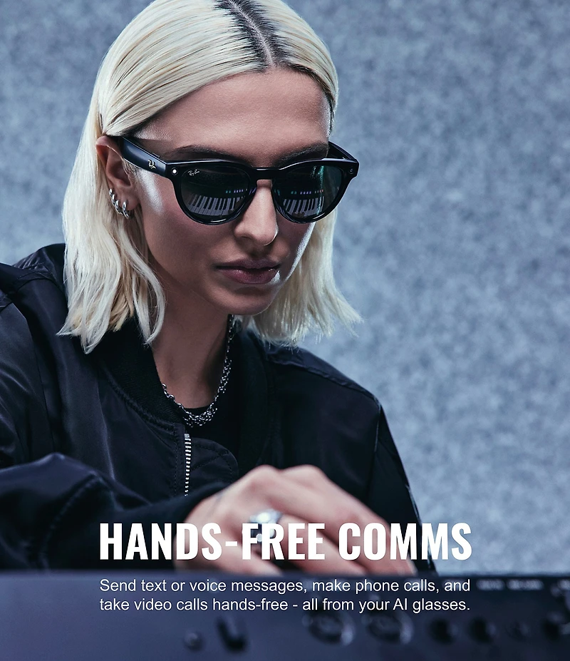 Ray-Ban Unisex Meta Gen 2 Skyler 50mm Round Transition Lens Glasses