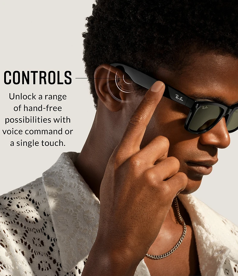 Ray-Ban Unisex Meta Wayfarer AI 50mm Polarized Glasses