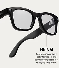 Ray-Ban Unisex Ray-Ban Meta Wayfarer Large AI 53mm Polarized Glasses