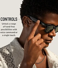 Ray-Ban Unisex Ray-Ban Meta Wayfarer Large AI 53mm Polarized Glasses