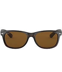 Ray-Ban Unisex New Wayfarer 55mm Polarized Tortoise Square Sunglasses