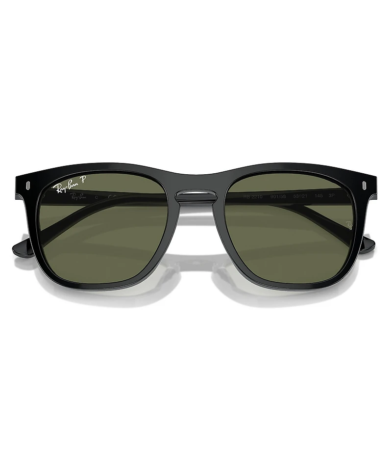 Ray-Ban Unisex RB2210 53mm Polarized Square Sunglasses