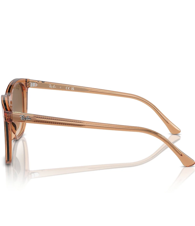 Ray-Ban Unisex RB2210 53mm Transparent Square Gradient Sunglasses