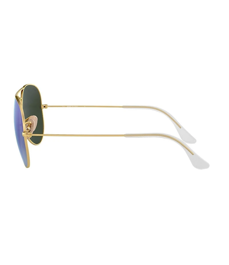 Ray-Ban Unisex RB3025 55mm Mirrored Aviator Sunglasses