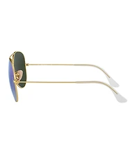 Ray-Ban Unisex RB3025 55mm Mirrored Aviator Sunglasses