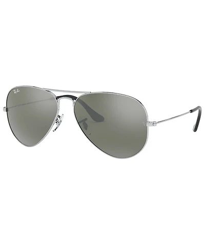 Ray-Ban Unisex RB3025 55mm Mirrored Aviator Sunglasses