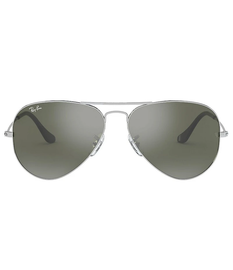 Ray-Ban Unisex RB3025 55mm Mirrored Aviator Sunglasses