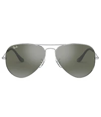 Ray-Ban Unisex RB3025 55mm Mirrored Aviator Sunglasses