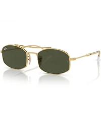 Ray-Ban Unisex RB3719 54mm Oval Statement Sunglasses