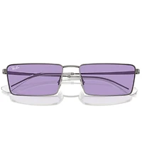 Ray-Ban Unisex Emy RB3741 59mm Rectangular Statement Sunglasses