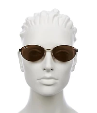 Ray-Ban Unisex RB3774D 55mm Oval Sunglasses