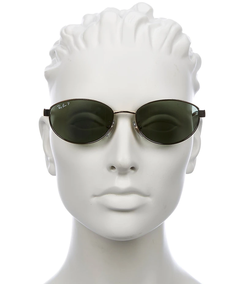 Ray-Ban Unisex RB3774D 55mm Polarized Oval Sunglasses