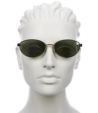Ray-Ban Unisex RB3774D 55mm Polarized Oval Sunglasses