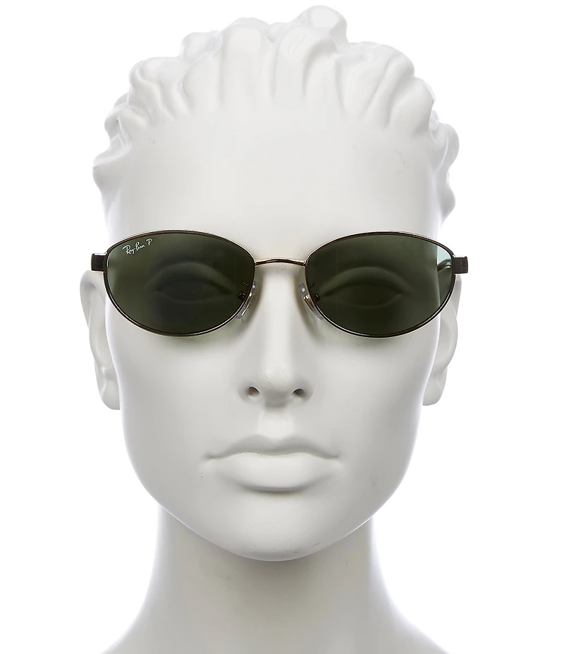 Ray-Ban Unisex RB3774D 55mm Polarized Oval Sunglasses