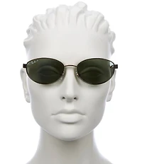 Ray-Ban Unisex RB3774D 55mm Polarized Oval Sunglasses