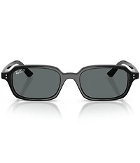 Ray-Ban Unisex RB4455 Zuri 52mm Polarized Rectangle Sunglasses