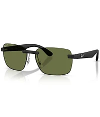 Ray-Ban Unisex RB4470C 62mm Polarized Geometric Sunglasses