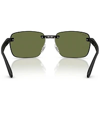 Ray-Ban Unisex RB4470C 62mm Polarized Geometric Sunglasses